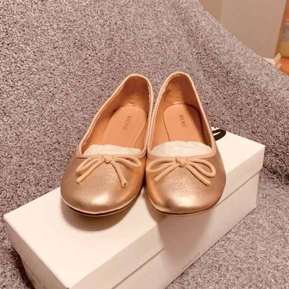 Nine West Shoes Nine West Rose Goldbaby Pink Metallic Flats
